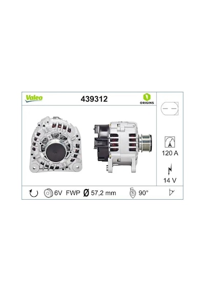 Vw Polo Sarj Dinamosu 1.4 Tdi 2005-2010 Bms Bnv Valeo 439312
