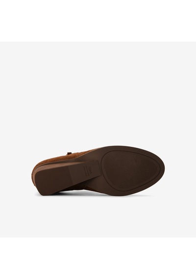 10023545 Hot Cocoa Suede Bot Kadın 10023545 Toms Goldie Wedge Ankle Bootie