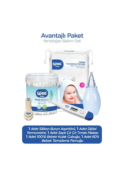 Wee Baby Yenidoğan 5'li Bakım Seti Beyaz