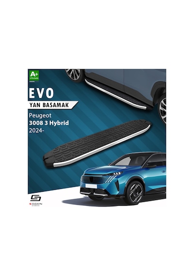S-dizayn Peugeot 3008 3 Hybrid Evo Krom Yan Basamak 183 Cm 2024 Üzeri A+ Kalite