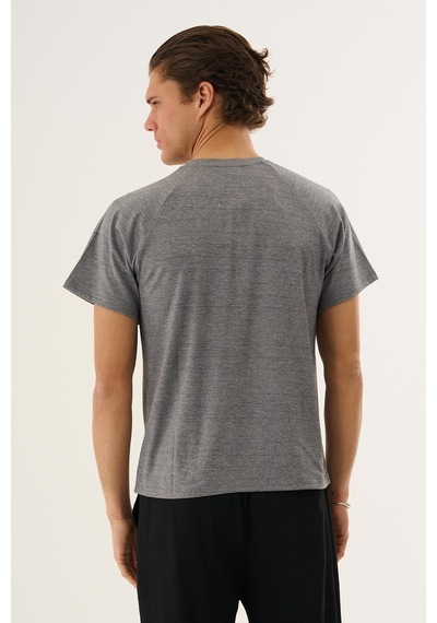 Alexandergardı Reglan Kol Bisiklet Yaka T-shirt Antrasit