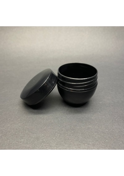 20 Ml Kapaklı Siyah Krem Kavanozu , 20 Cc Minik Pomat Kutusu , Mini Krem Kutusu X 10 Adet