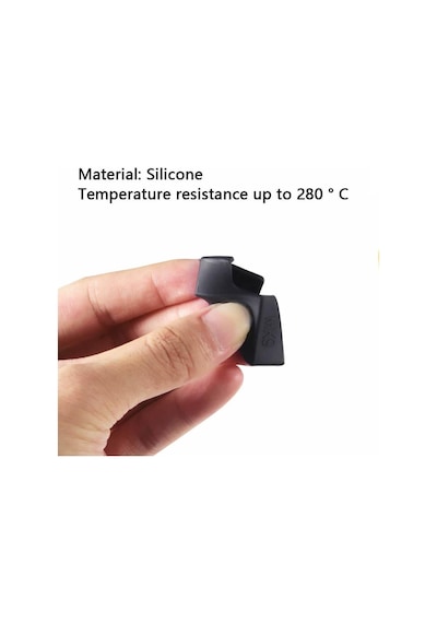 Koodmax 2 Adet E3d-v6 Sıcaklığa Dayanıklı Mk8/mk9 Alüminyum Isıtıcı Blok Silikon Kılıfı Siyah