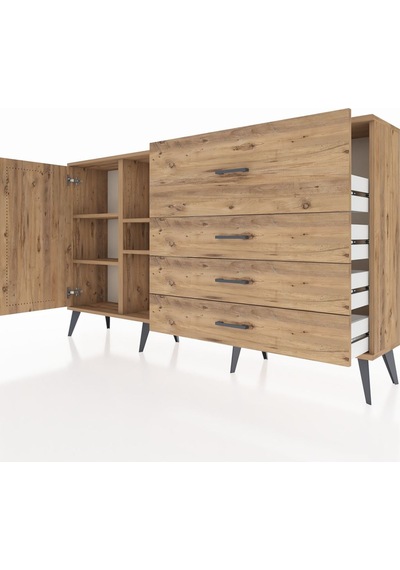 Arges Konsol 4 Raflı 4 Çekmeceli Tek Kapaklı 176x30x99 Çam-çam Atlas Çam - Atlas Çam Arges Konsol 4 Raflı 4 Çekmeceli Tek Kapaklı 176x30x99 Çam-çam Atlas Çam - Atlas Çam