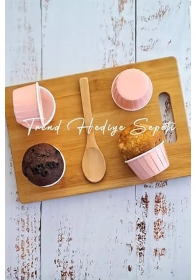 50&apos Li Soft Pastel Pembe Muffin Cupcake Kalıbı Kek Kapsülü, Muffin Kek Kalıbı, Airfryer Uyumlu