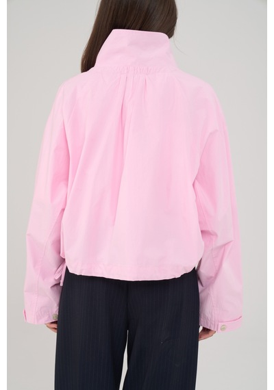 Mai Collection Liora Düğmeli Pembe Bomber Ceket