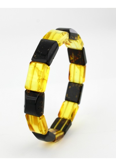 Kehribar Bileklik Fosilli Roleks Özel Tasarım Ambergold Blk23-56 Çok Renkli