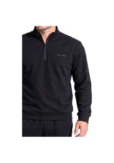 Pierre Cardin 6116 Erkek Uzun Kollu Quarter Zip Eşofman Takımı-siyah