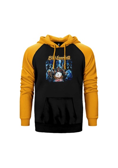 Blind Guardian Somewhere Far Beyond Sarı Renk Reglan Kol Kapşonlu Sweatshirt Sarı