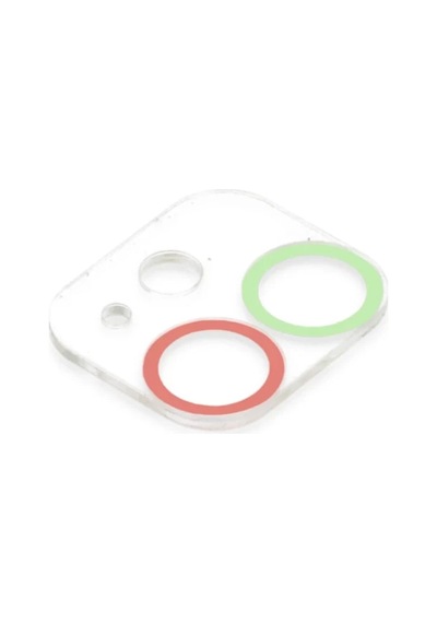 Apple İphone 11 Uyumlu Renkli Kamera Lens Koruma Cam - Yeşil-pembe