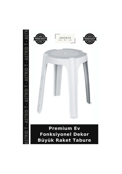 Premium Ev Fonksiyonel Dekor Büyük Raket Tabure Çok Renkli