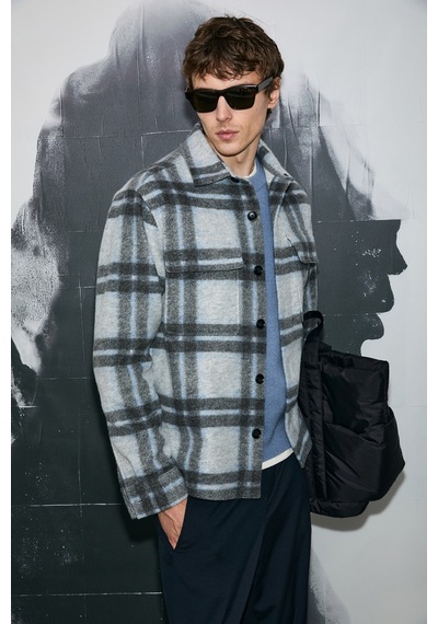 Lufian Karl Erkek Basic Gömlek Regular Fit Gri Gri 112010685100150 Gri