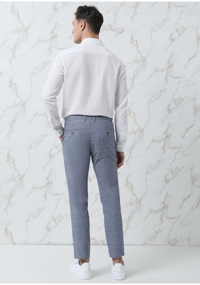 Ramsey Lacivert Düz Dokuma Regular Fit Casual Pamuk Karışımlı Pantolon