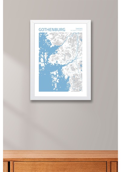 Göteborg İsveç Gothenburg-sweden Şehir Haritası Çerçeveli Tablo Lüks Salon Duvar Dekorasyonu Tablo Beyaz Göteborg İsveç Gothenburg-sweden Şehir Haritası Çerçeveli Tablo Lüks Salon Duvar Dekorasyonu Tablo Beyaz