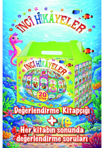 İnci Çocuk Hikayeleri - Resimli 20 Kitap - Setli Kutu - Değerlendirme Kitapçıklı
