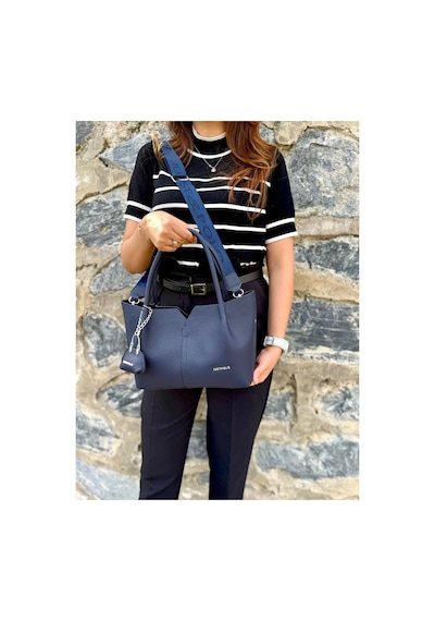 Just Polo Kadın Yeni Sezon Yumuşak Deri Ayarlanabilir Askılı Lüks El Ve Omuz Çantası Shoulder Bag Lacivert 31269683