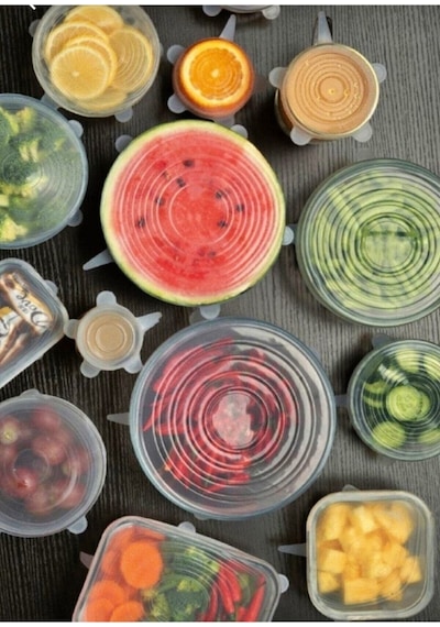 Streç Kapak 6adet Plastik Çok Renkli Diğer