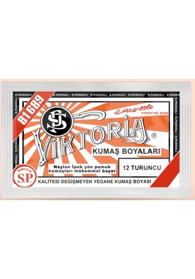 Kumaş Boyası Viktoria Bir Paket 10 Gr Turuncu