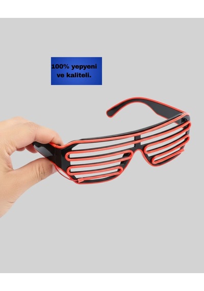 Dikkat Çeken Tasarımlı Led Işıklı Eğlence Gözlüğü "