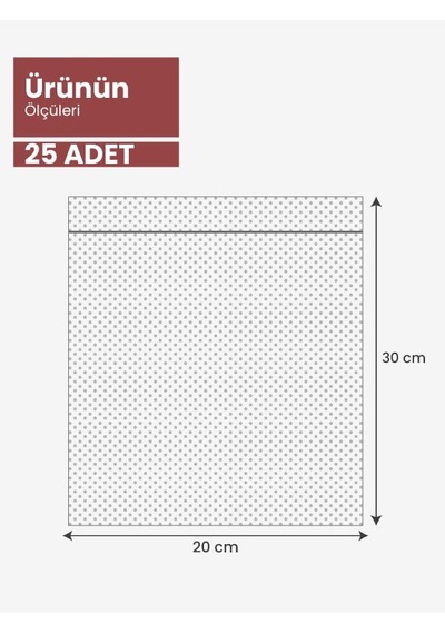 Ev Tipi Tırtıklı Vakum Rulo 25 Adet 20x30 Cm