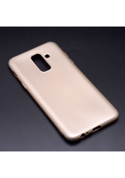 Samsung Galaxy Uyumlu A6 Plus 2018 Kılıf Esneyebilen Şık Sofina Silikon Kapak Gold