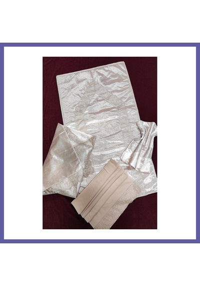 Bezos Seccade Seti 4 Parça Ekonomik Çeyizlik Seccade Takımı, Nişan Bohça - Pudra Nıda