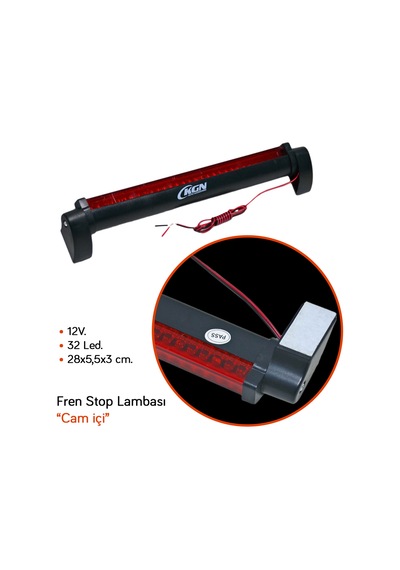 Kgn Fren Stop Lambası Cam İçi 12v 32 Led 0801003
