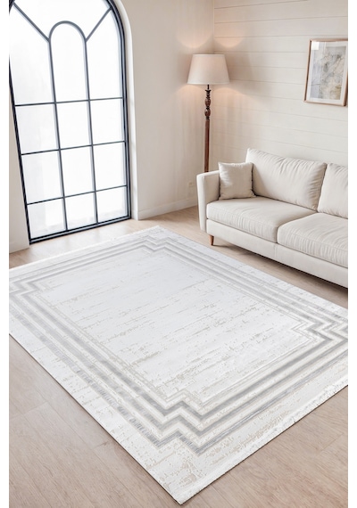 Elvey Home 7104 A.gri Modern Desen Doğal Taban Koridor Mutfak Çocuk Oturma Odası Salon Halı Yolluk 7104gri