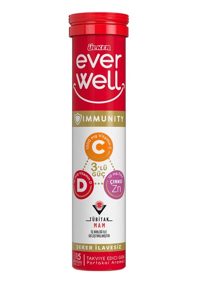 4 Adet Ülker Everwell C-d-çinko-aserola Efervesan Tablet 15'li 67.5 G