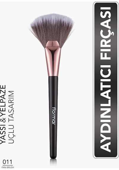 Flormar Yelpaze Uçlu Düz Aydınlatıcı Fırçası - Fan Brush - 011 - 8690604597765