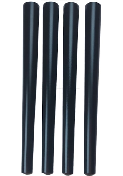 Gürgen Ahşap Sandalye Sehpa Ayağı Metrik-8 Vidalı 42 Cm - 4 Adet Siyah Renk