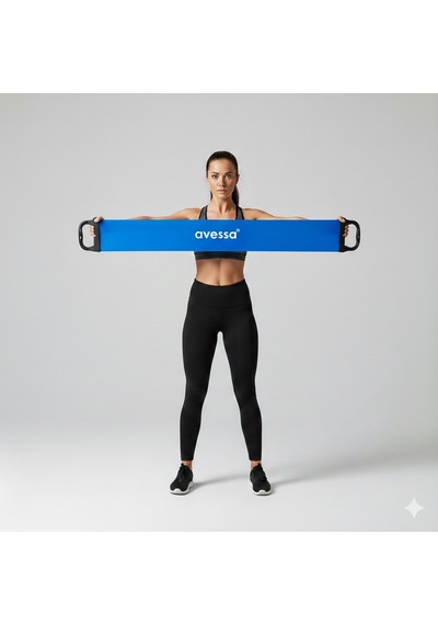 60cm Tutaçlı Direnç Bandı-direnç Lastiği-tutamaçlı Lastik-pilates Lastiği-pilates Bandı -egzersiz-fizik -rehabilitasyon- Evde Spor -esneme-esneklik Mavi