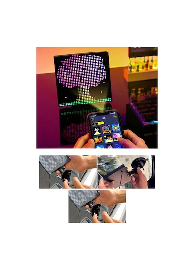 Oto Led Ekran Emoji Ekranı Bluetooth Telefon Kontrol Animasyonlu