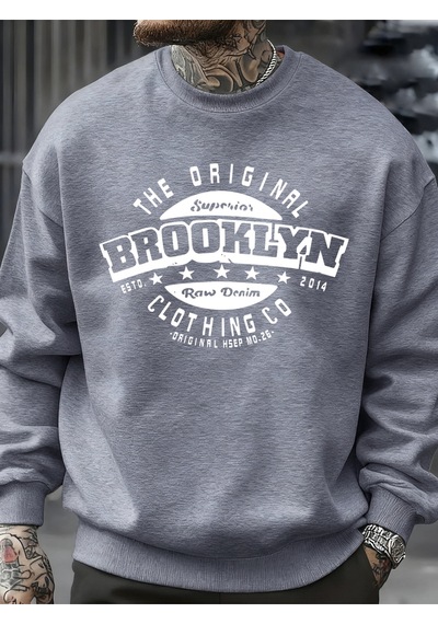 Startmore Startmoreorijinal Brooklyn Giyim Şirketi Tasarım Erkekler Kazak Sonbahar Hip Hop Kazaklar Yumuşak Tişö Gri