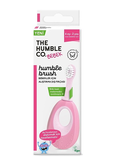 Humble Brush Baby Bebekler İçin Alıştırma Diş Fırçası - Pembe 2 Adet