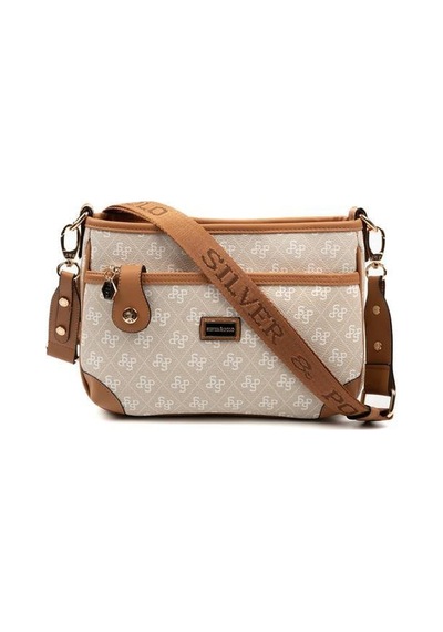 Silver Polo Sp1160 Kadın Çapraz Çanta Monogram Taş-a.taba