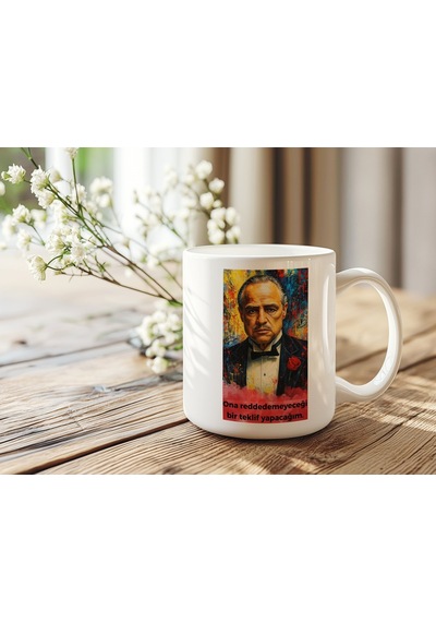 The Godfather Teklifi Kupa Bardak Baba Filmi Severlere Özel Hediye Kupası Beyaz