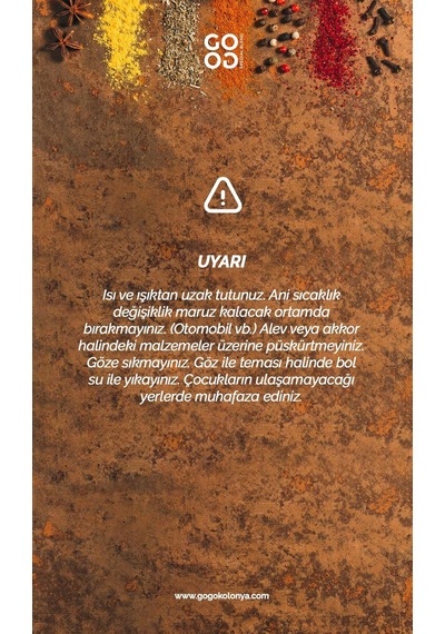 Gogo Spice Kolonya 250ml Cam Şişe Amber