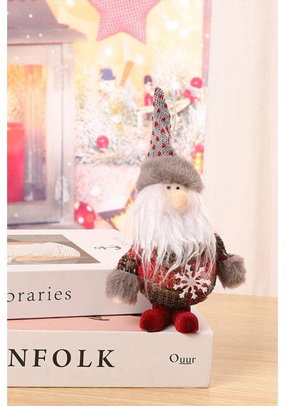 Yılbaşı Çam Ağacı Süsü Noel Baba Ayaklı Dekor Süs 17 Cm 1 Adet
