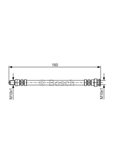 Bosch 1987476629 Arka Fren Hortumu 160mm Boxer 2.0-2.2-2.8 Hdı 46786435