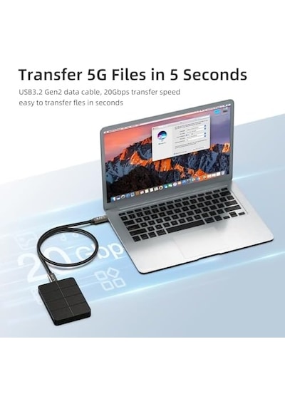 Ultra Usb C To Usb C Kablo 240w Pd 3.1 Hızlı Şarj, 20gbps Veri Transferi, 4k 60hz Görüntü Aktarımı, Usb 3.2 Gen2 Type-c Kablo Ult 200, Santimetre