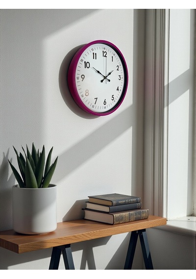 36 Cm Pembe Dekoratif Duvar Saati Diğer 78544969