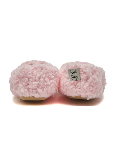 First Step Suni Yünlü Peluş Pembe Anne Terlik ve Bebek Panduf (Terlik ve Panduf Ayrı Satılmaktadır) Pembe