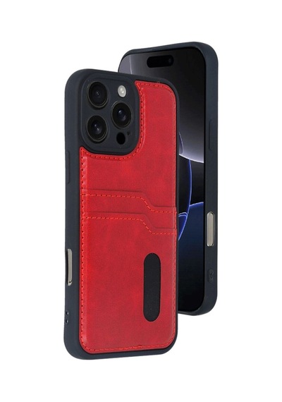 Apple İphone 16 Pro Kılıf Sara Kartvizitli Deri Kılıf