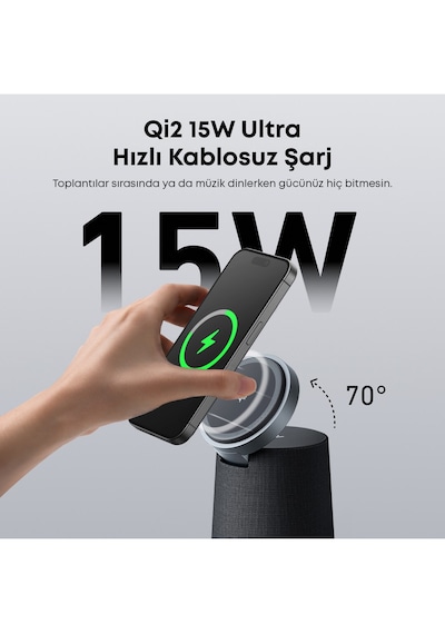 Anker Ankerwork S600 Speakerphone Siyah A3319 15w Kablosuz Şarj