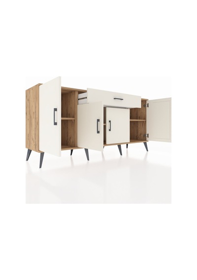 Hyperion Konsol 3 Raflı Tek Çekmeceli 4 Kapaklı 176x44x83 Çam-aytaşı Aytaşı Hyperion Konsol 3 Raflı Tek Çekmeceli 4 Kapaklı 176x44x83 Çam-aytaşı Aytaşı