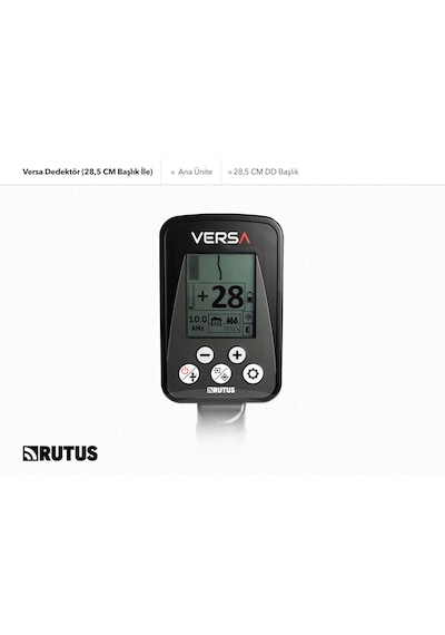 Rutus Versa Dedektör 28,5cm Dd Başlık İle Metal Dedektörü