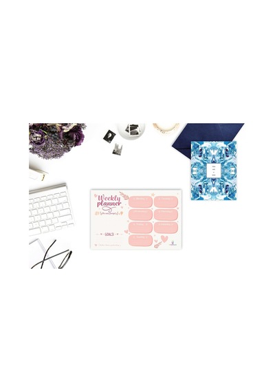 Colortouch Masaüstü Planner Set - 50 Sayfa Tarihsiz Haftalık, Günlük Planlayıcı - Ofis Çalışanı, Öğrenci, G Genel