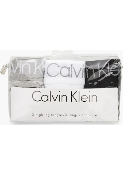 Calvin Klein 3pk Hıgh Leg Tanga Kadın Siyah Tanga Set