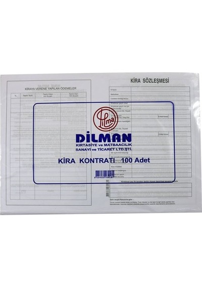 Özkan Kira Kontratı 100'Lü Paket N11.4396